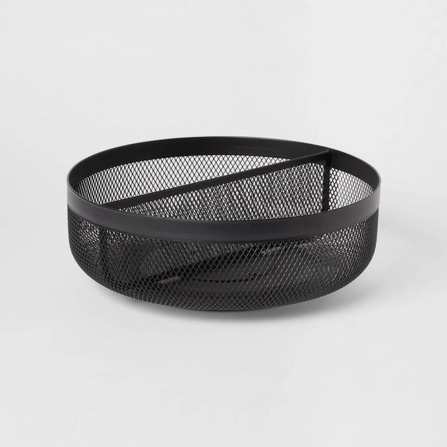 11" Metal Mesh Turn Table Black - Brightroom™