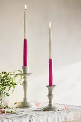 Dip Dye Taper Candles, Set of 2