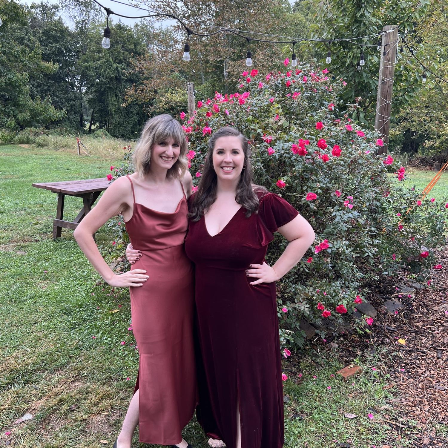 At Donna's sister's wedding.