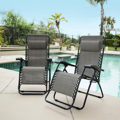 Caravan Global 2 Piece Infinity Zero Gravity Chair - Gray