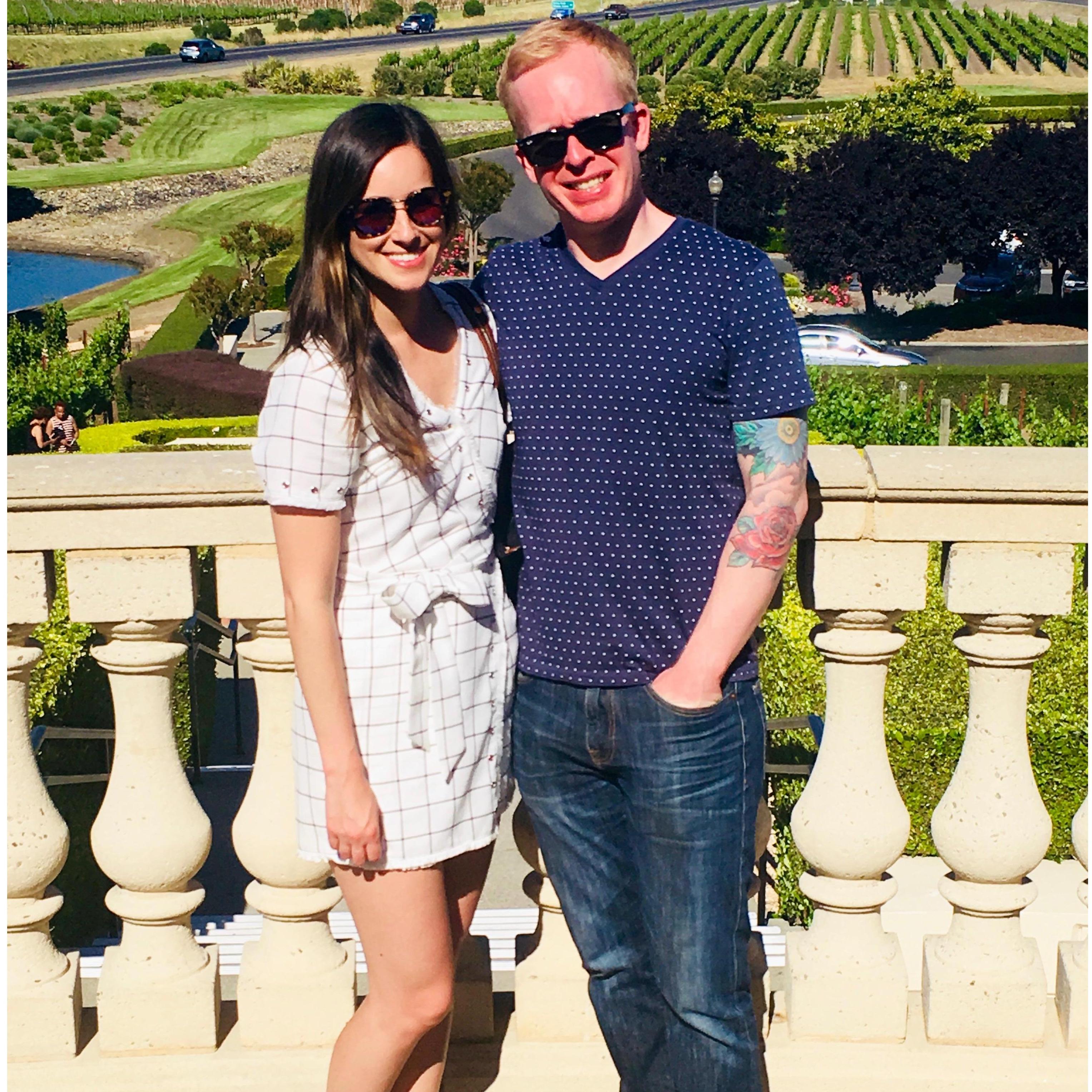 Wine tasting in Napa- one of our favorite past times!