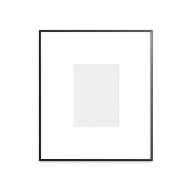 Thin Metal Gallery Grame, 4" Mat, 5x7 - Matte Black