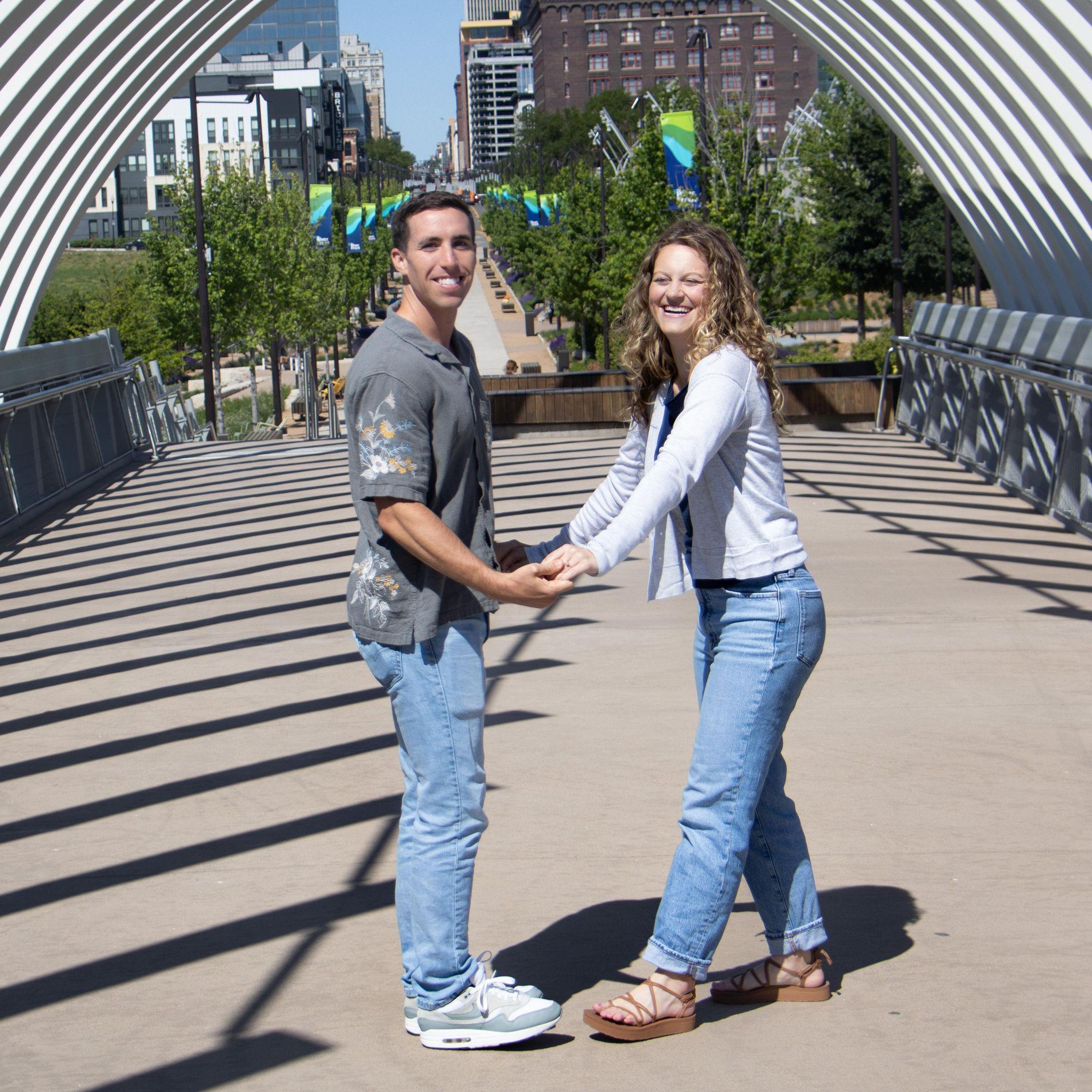 All smiles post engagement.