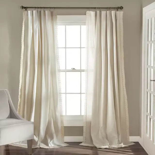 Rosalie 2-Pack 95-Inch Rod Pocket Window Curtain in Ivory
