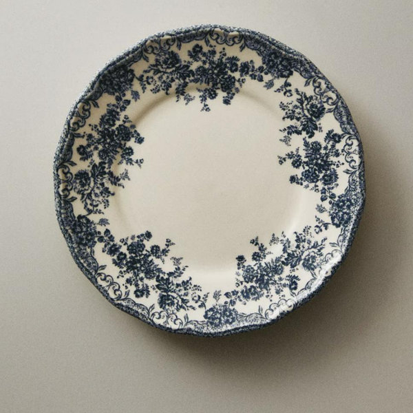 FLORAL EARTHENWARE SIDE PLATE
