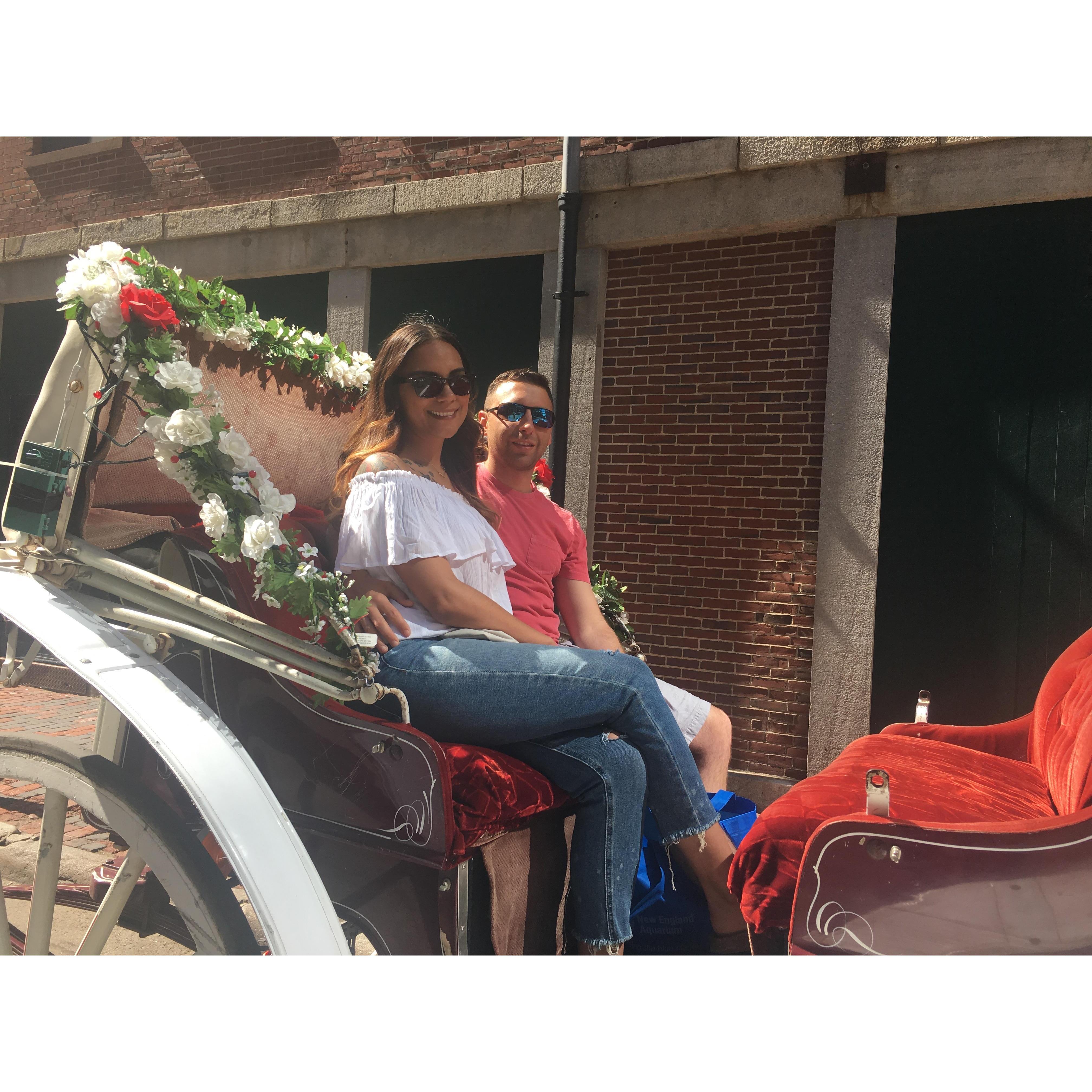 We explored Boston on our first trip together. The carriage ride wasn't too bad either ;)