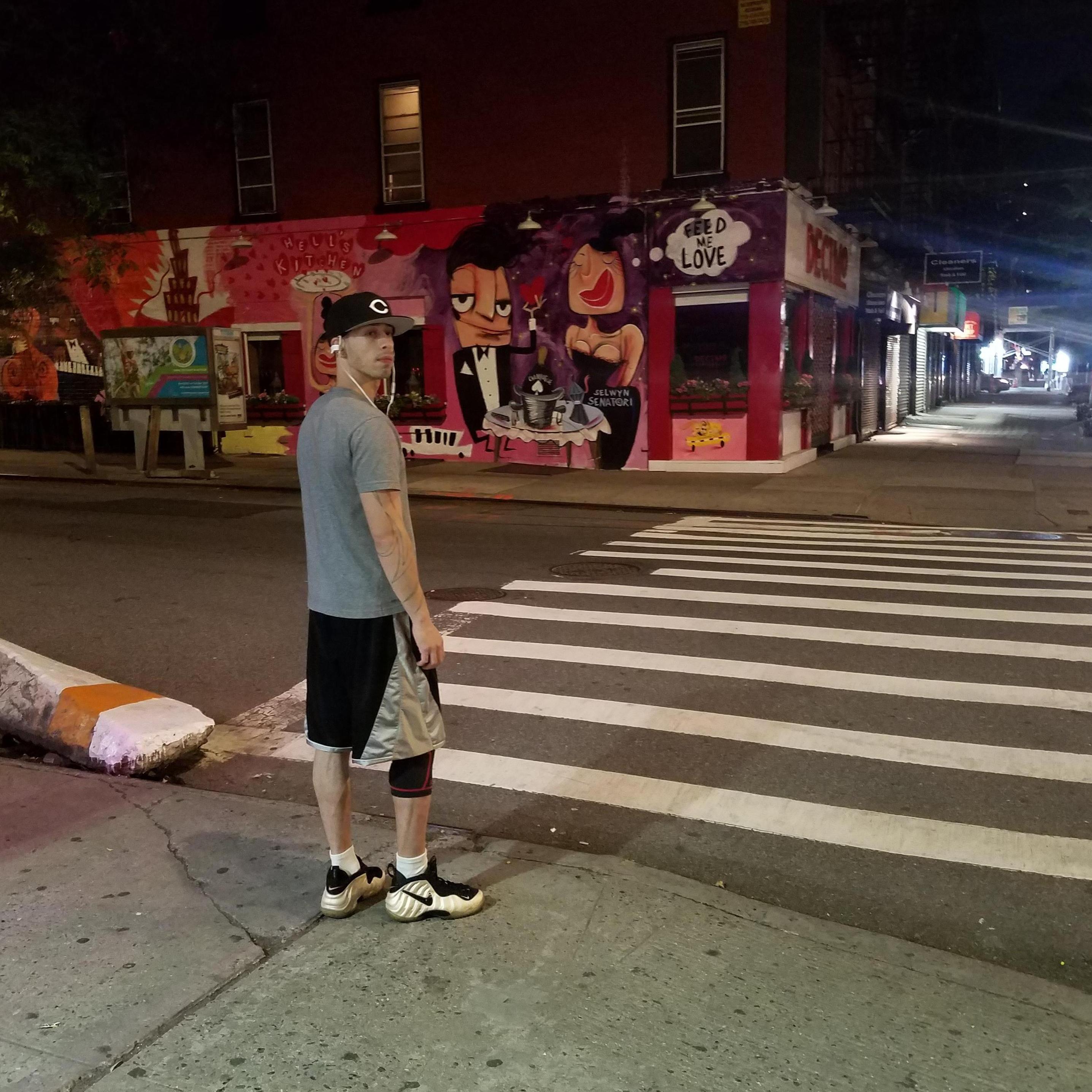 Cody and I love to go to the gym together and this was just a typical night walking home after the gym.