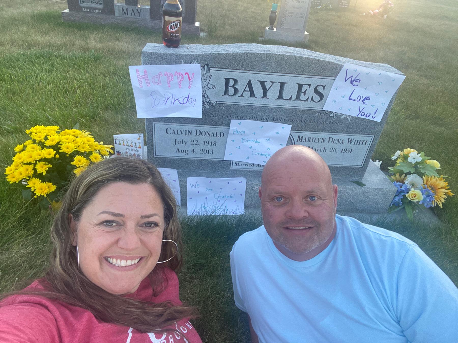 Visiting my dads grave in Blanding in his birthday