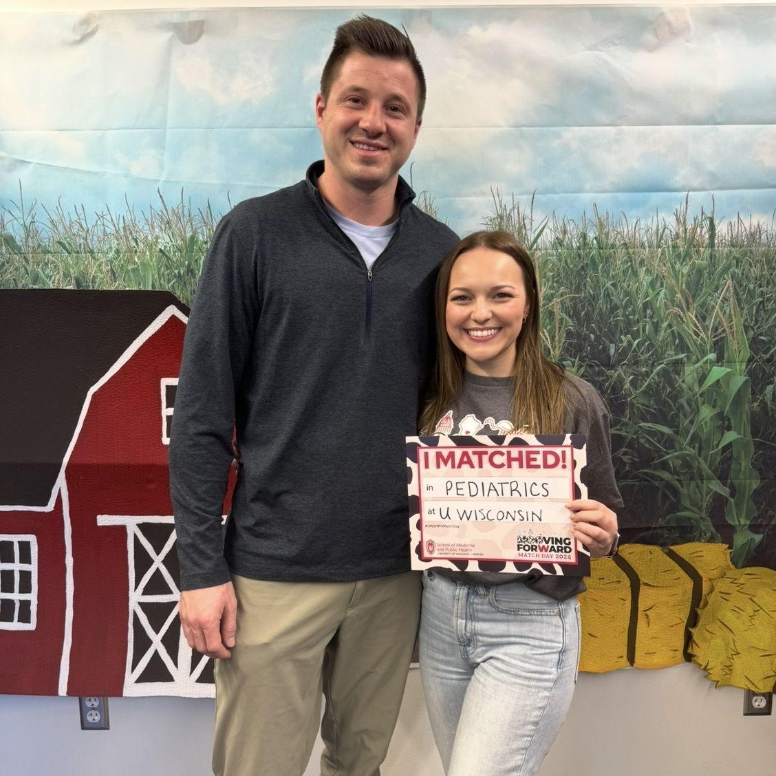 Allie's match day! So happy to extend our time in Madison!