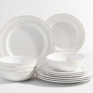 Cabana Melamine, 12 Piece Set - Stone