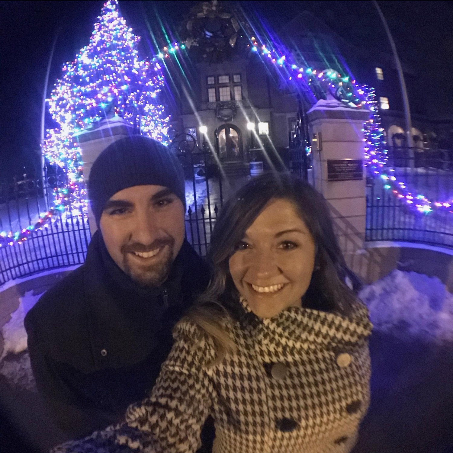 The Governor's Mansion tour during Christmas time.