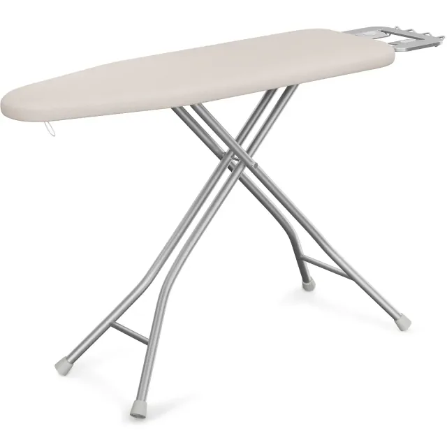Yaheetech Foldable Height-adjustable Iron Table with 4-layer Pad for Laundry, Beige