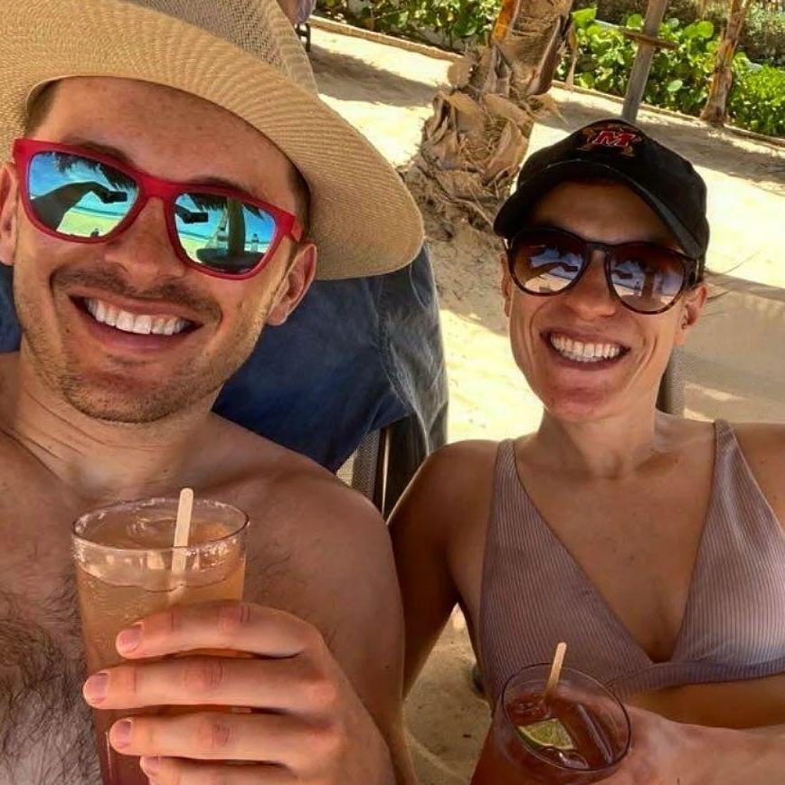 Our first trip together, to the Dominican Republic, for the Jensen wedding. Would you believe we almost missed our flight and neither one of us panicked?!