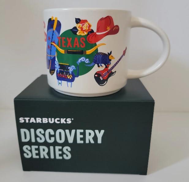 Starbucks Discovery Series Texas Ceramic Coffee Mug, 14oz, White and Blue