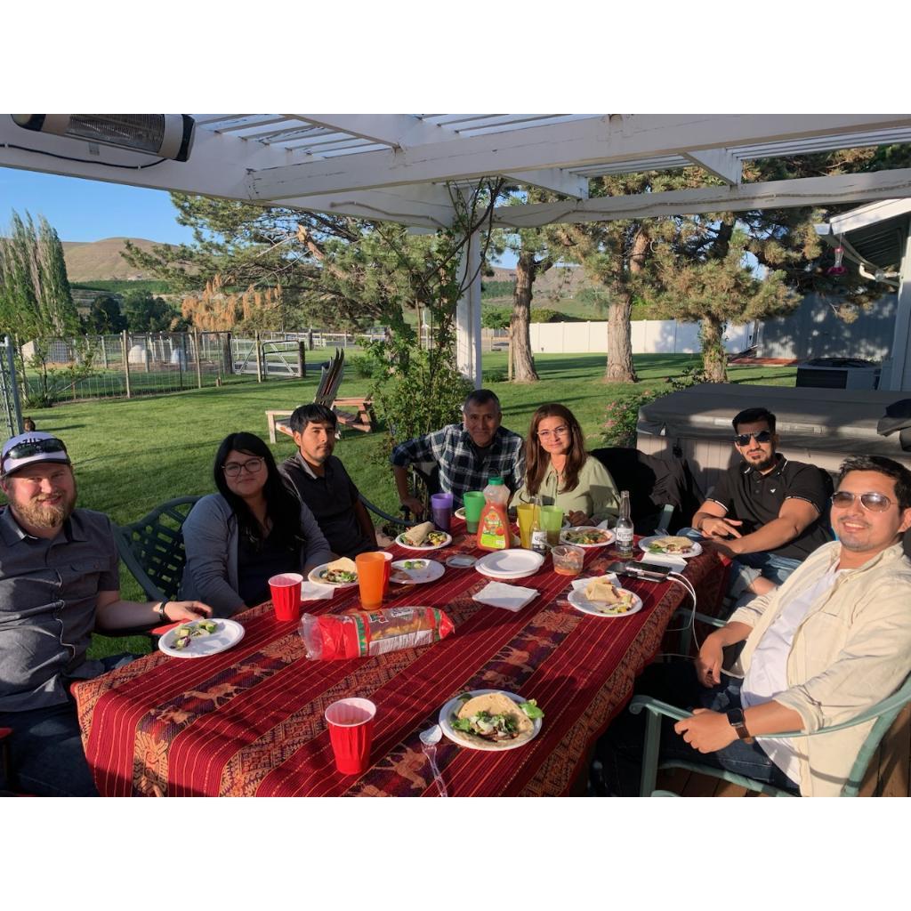 Jimena's family at the Newell's house!