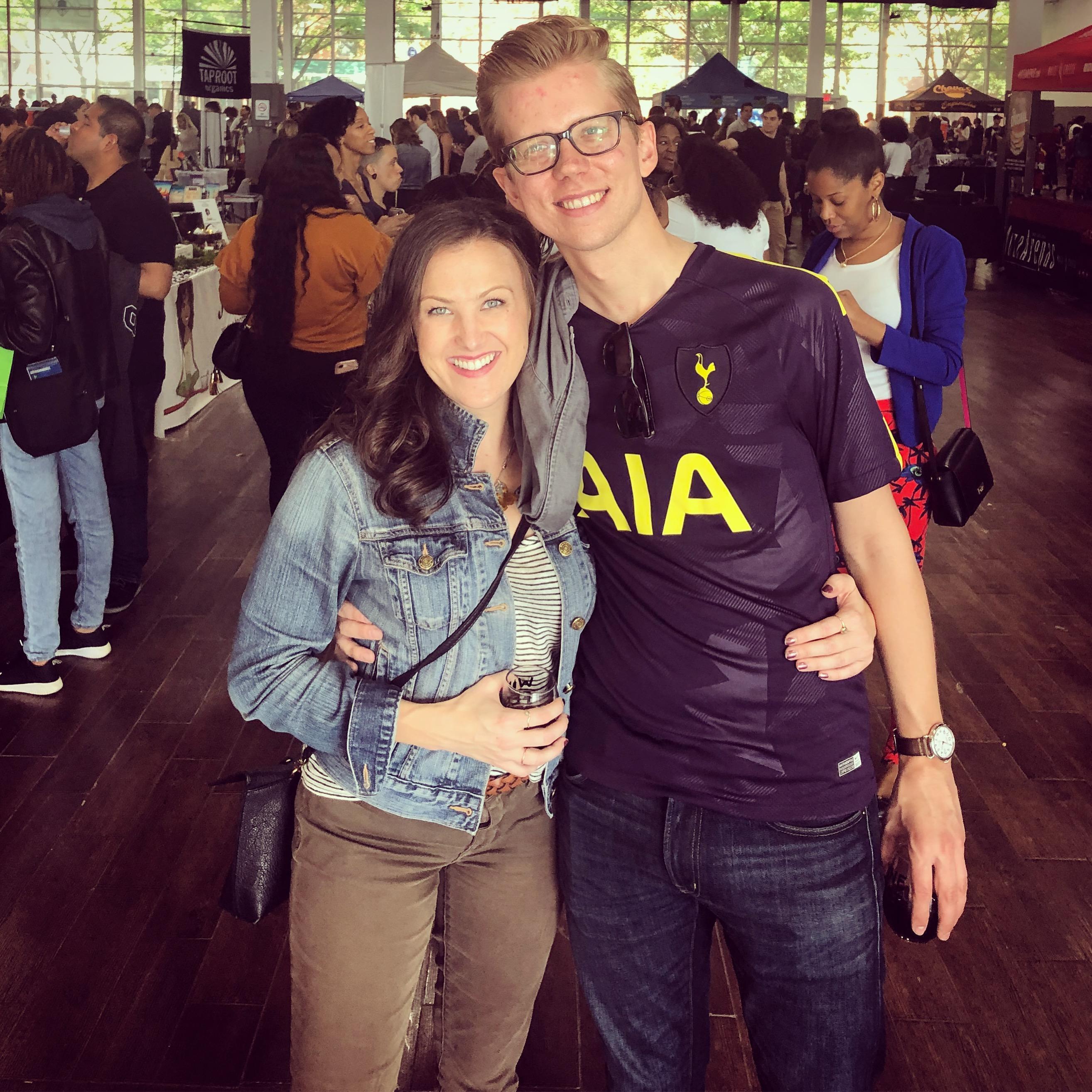 Our first summer together at the Brooklyn wine expo, 2018