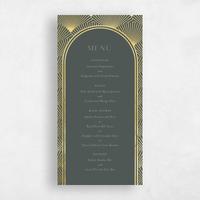 Green Wedding Menu - Hayden Foil