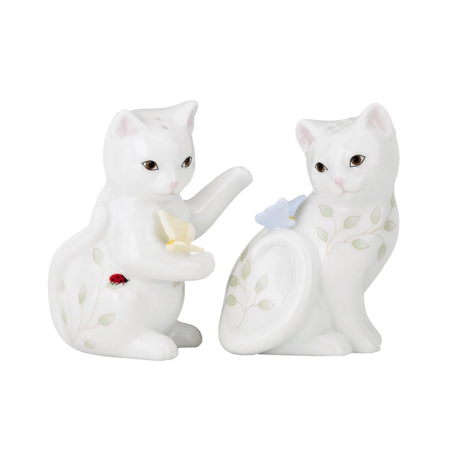 Lenox Butterfly Meadow Kitten Salt and Pepper Shakers