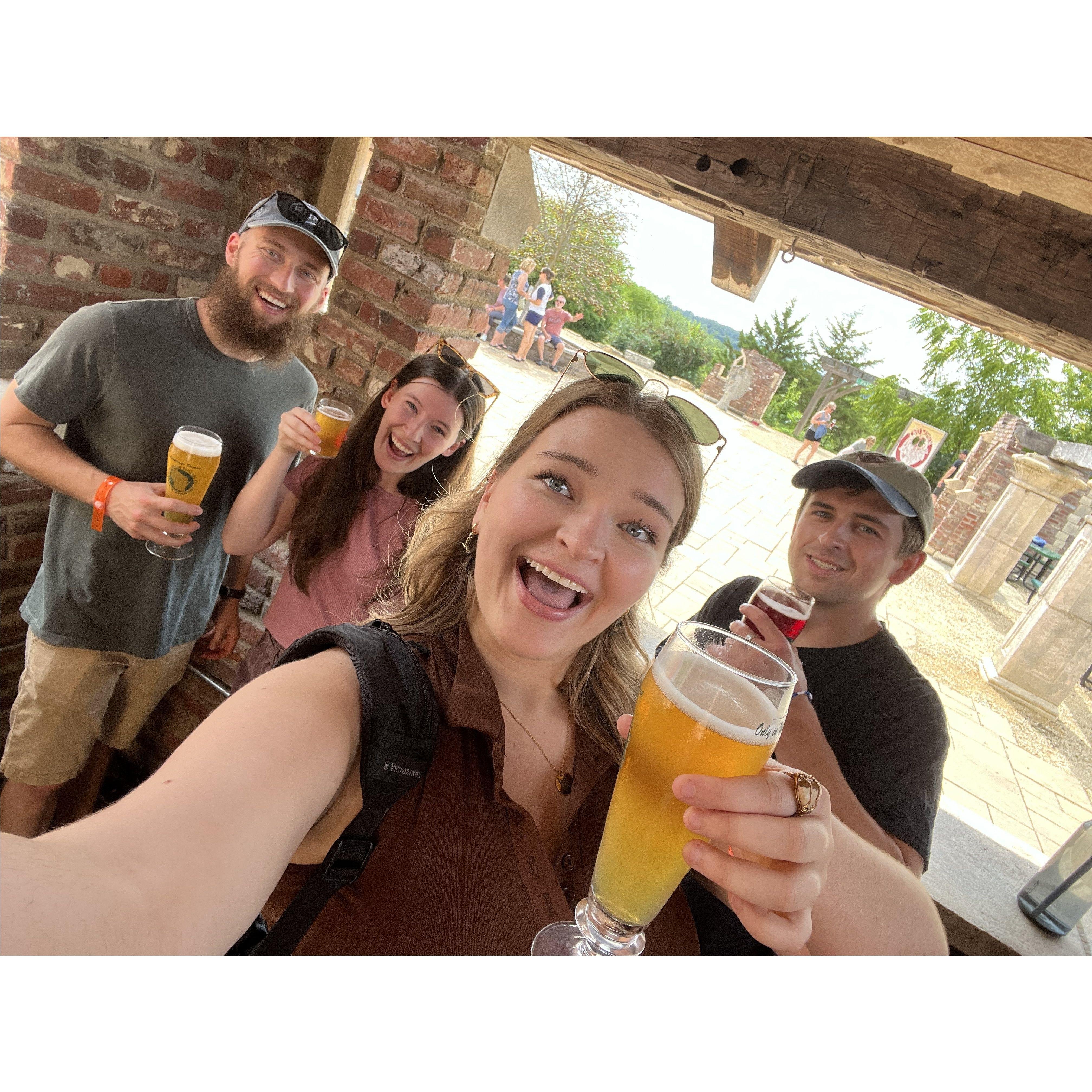 2023 - a visit from Austin and Riley and our first time at New Glarus brewery (home of the famous "spotted cow" beer... which is only available in Wisco).