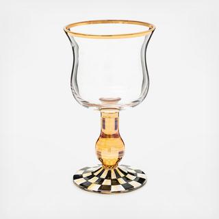Courtly Check Wine Glass