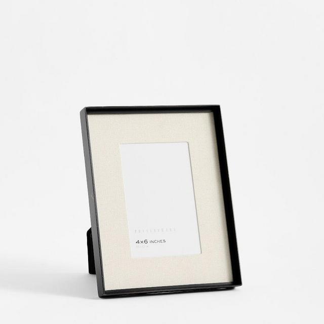 Stowe Frame, Black With Linen Mat, 4X6
