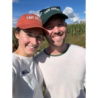 Falling in love in the fall meant we got to do all the fall date things, including a trip to Wickham Farms where we bought these matching hats!