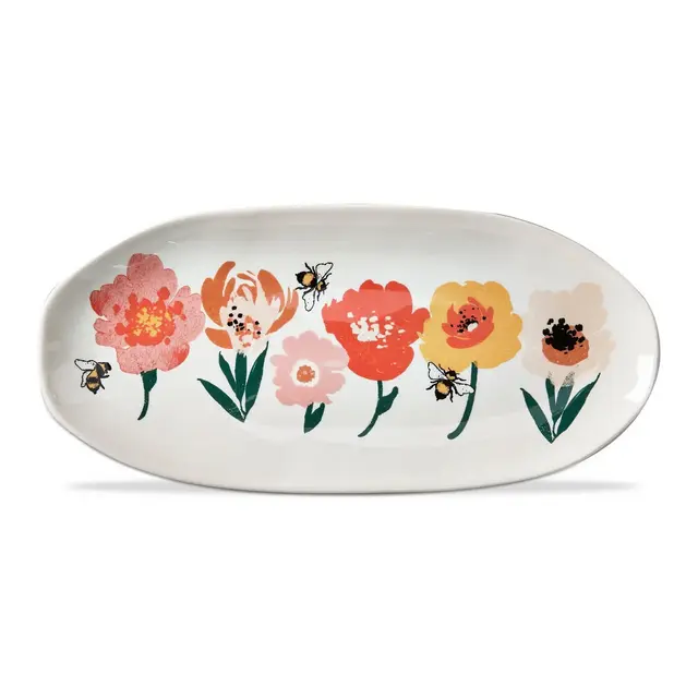 tagltd Bee Blossom Oval Platter