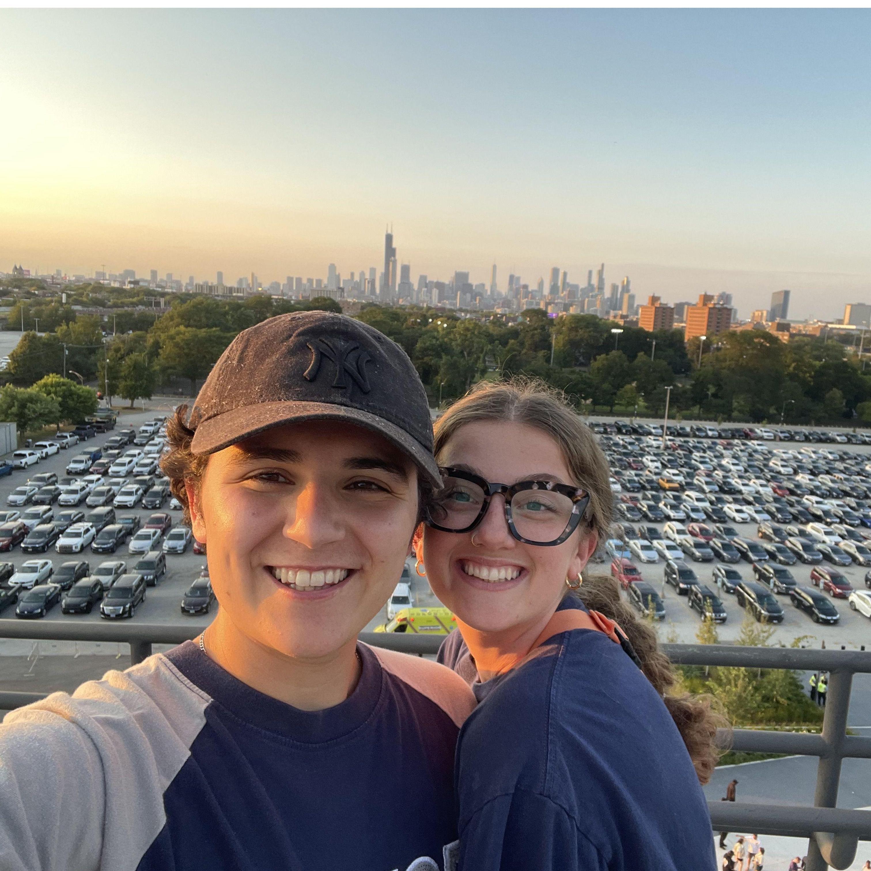 not shown: jessica dropping a hot dog on the man in front of her