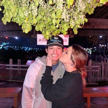 This was our first time seeing Christmas lights together.