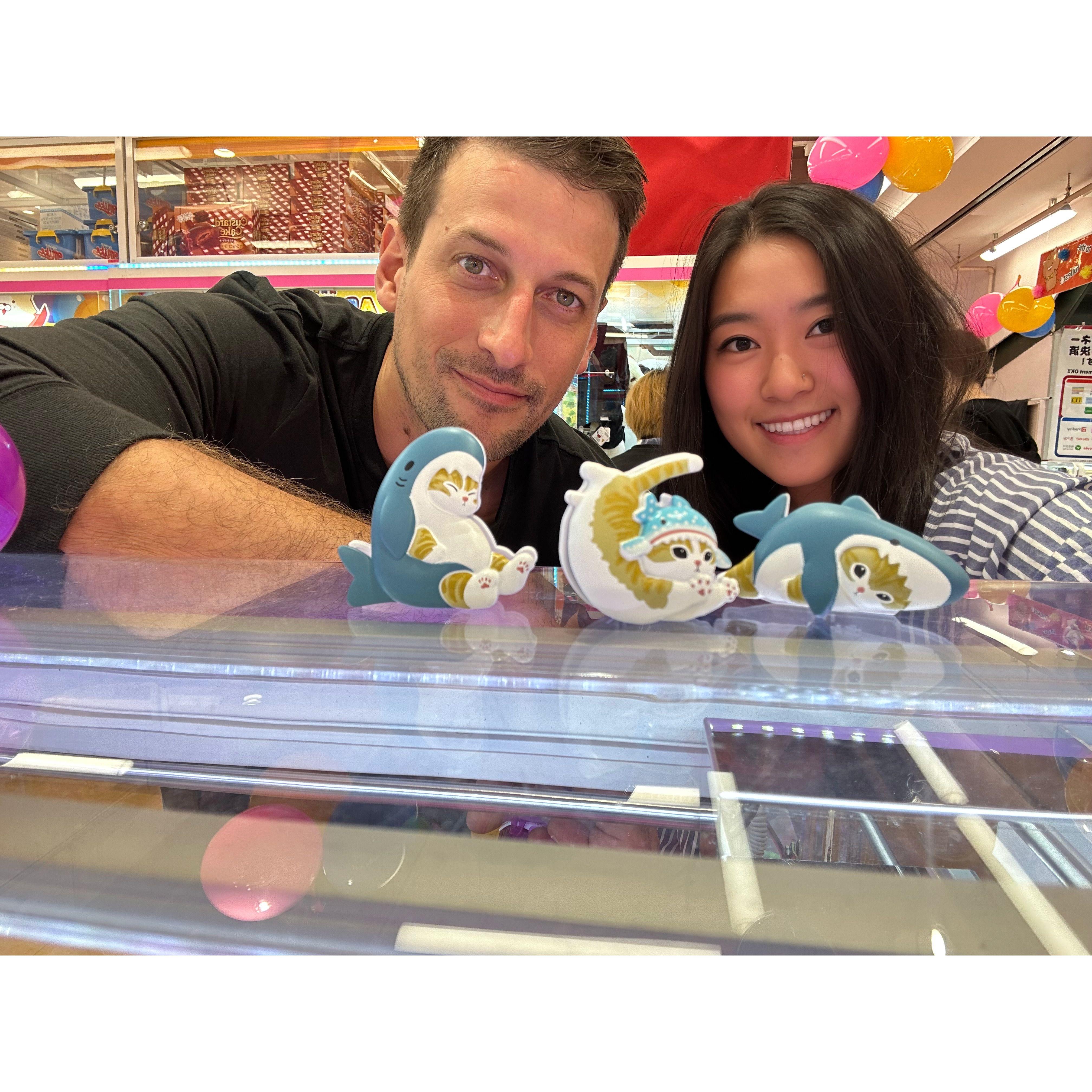 Can't pass by arcades without blowing our pocket change. Gacha machine in Tokyo, Japan.