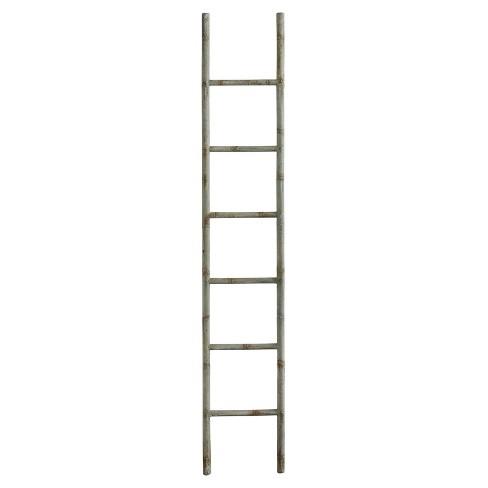 Decorative Iron Ladder - Distressed Blue Finish