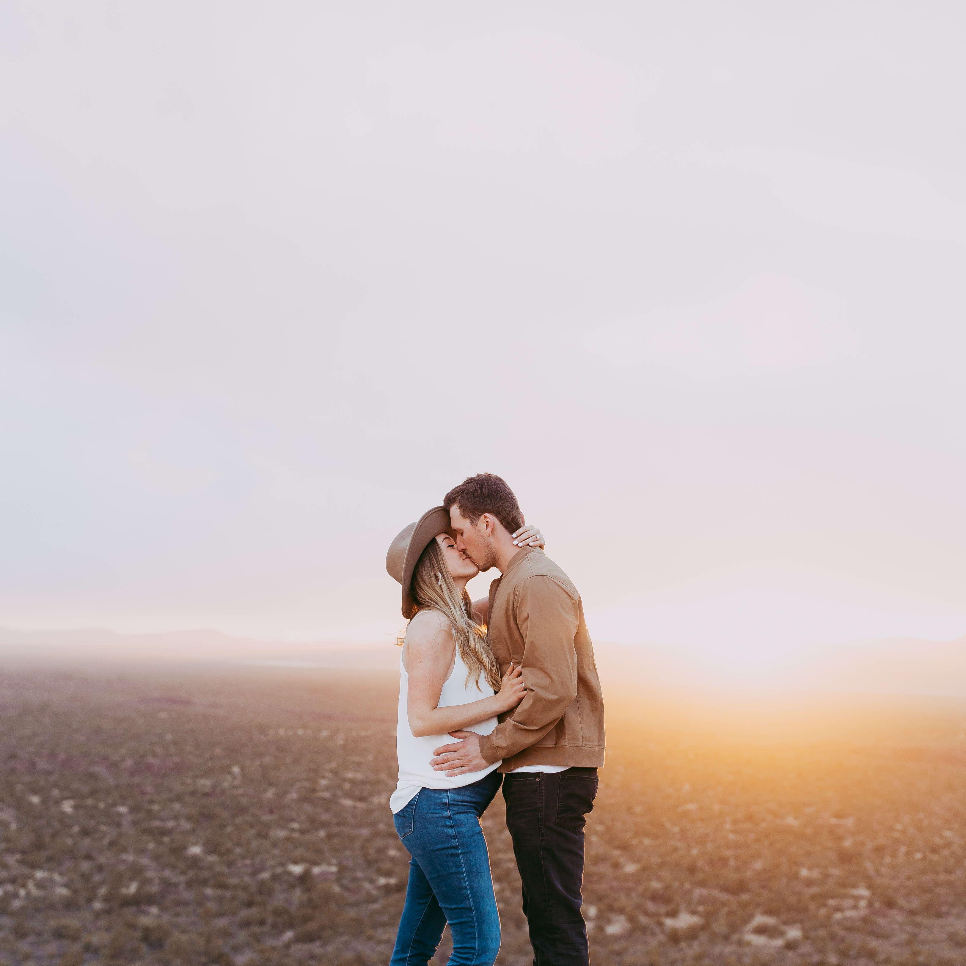 Engagement photos were taken by Ashley Shaw who is out of Albuquerque! Location was El Malpais National Monument!