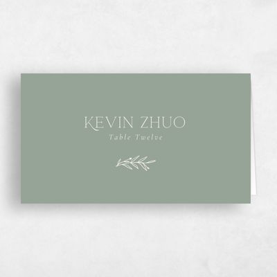 Sage, Green Wedding Place Card - Kently