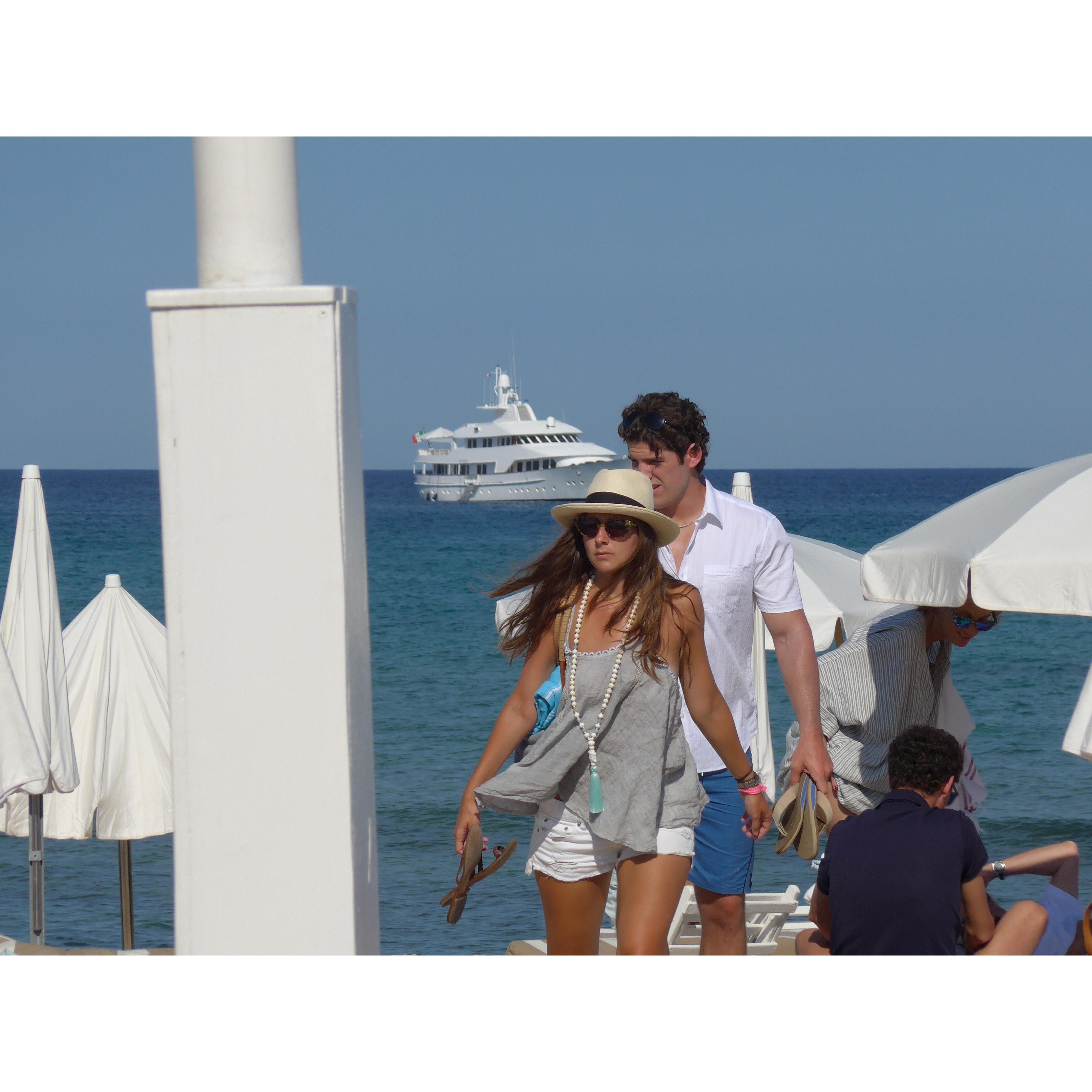 Having paparazzi moments in St. Tropez.