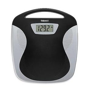 Conair® Thinner® Portable Digital Bathroom Scale in Black/Silver