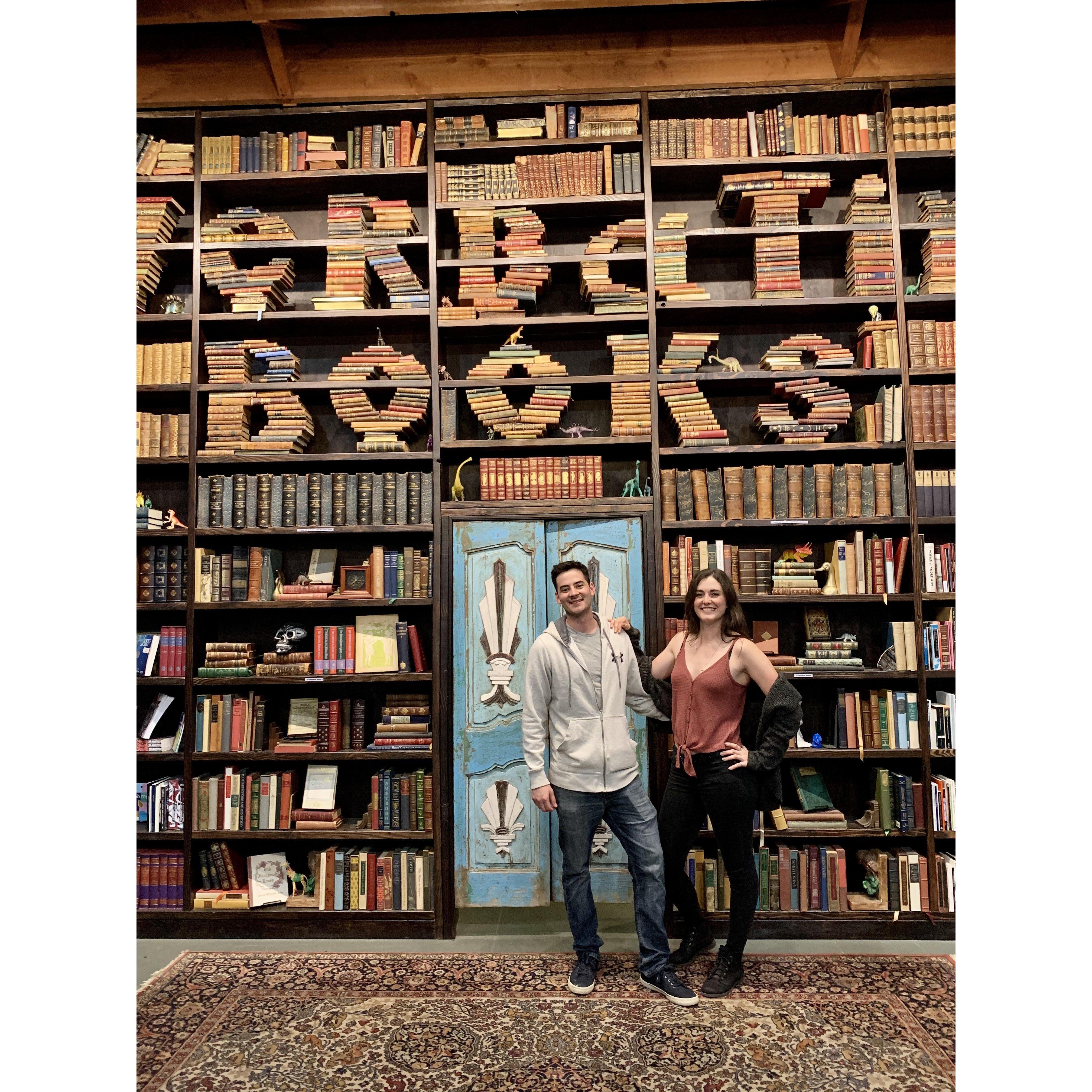 The best book store (and only book store) we were in together.