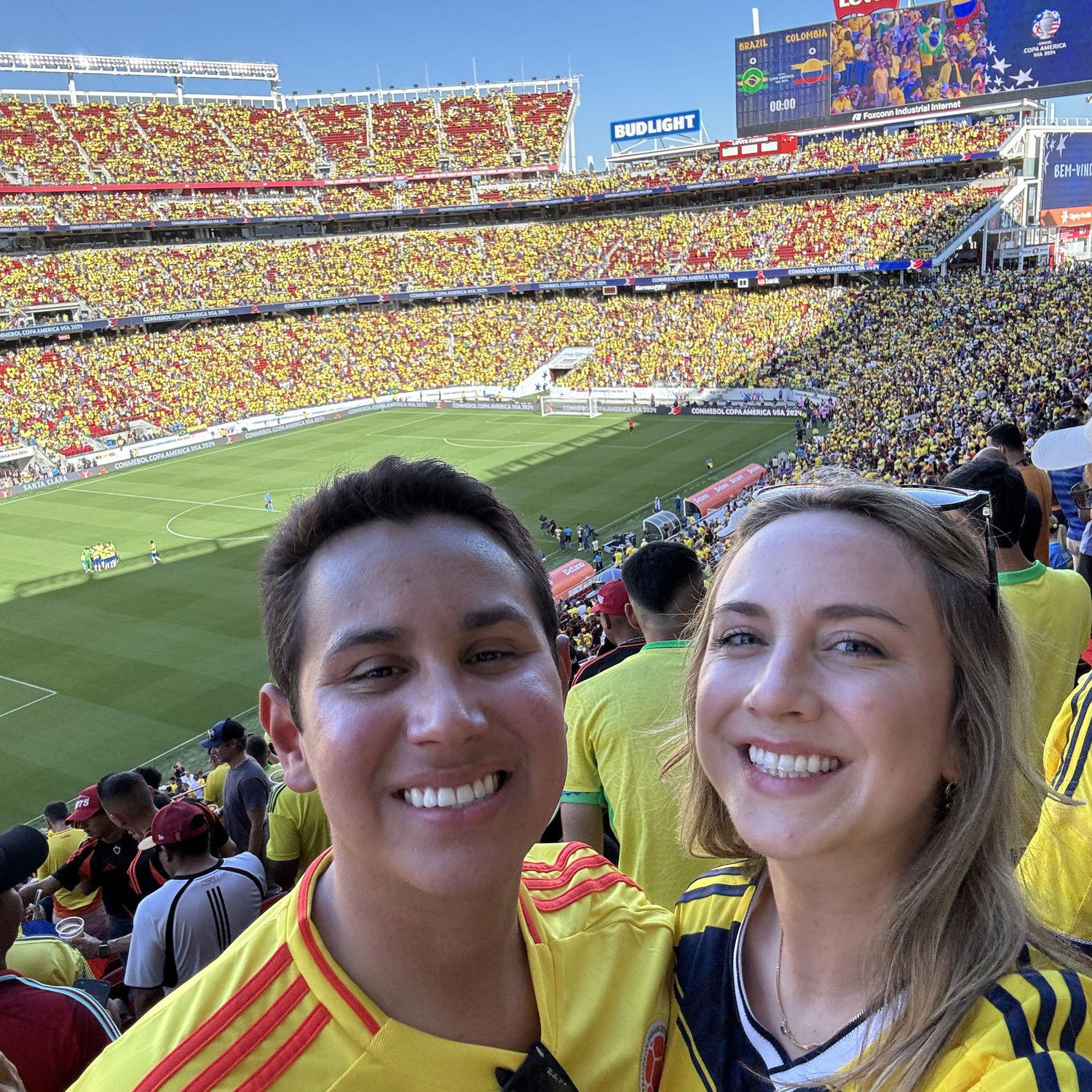A highlight of Andres' life. Watching the Colombian soccer team beat Brazil in Copa América