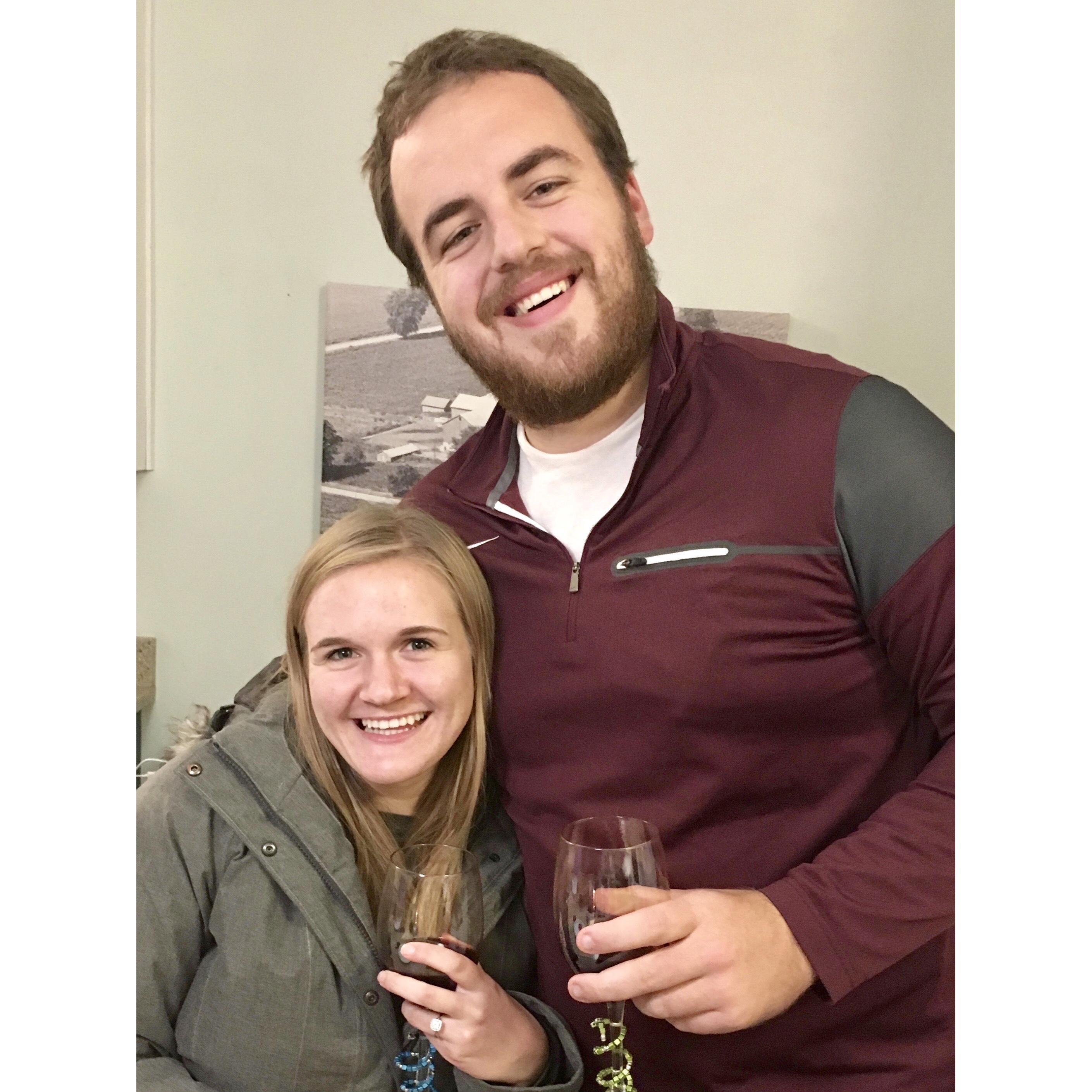 Our toast the night he proposed! We went to both of our families to share the news and celebrate
11/15/17