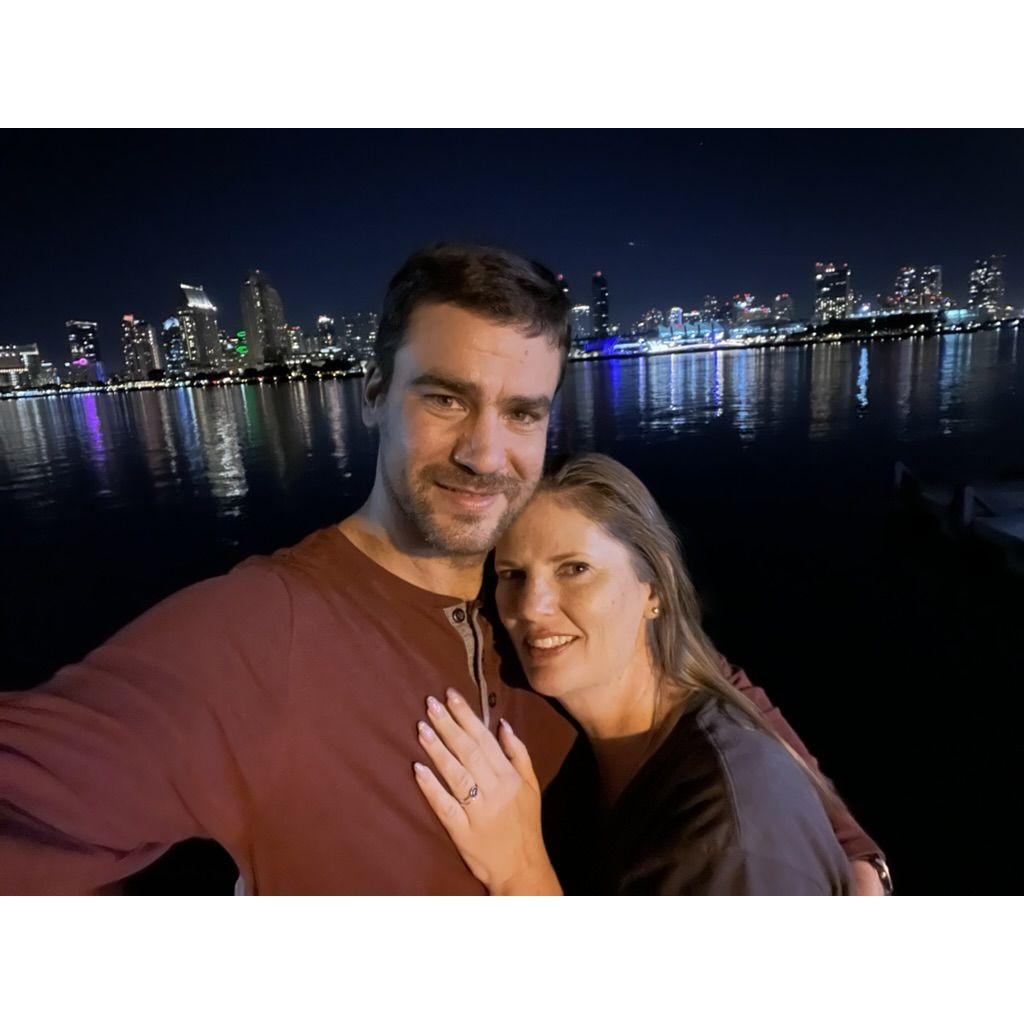 Taking in the San Diego skyline 🌃❤️