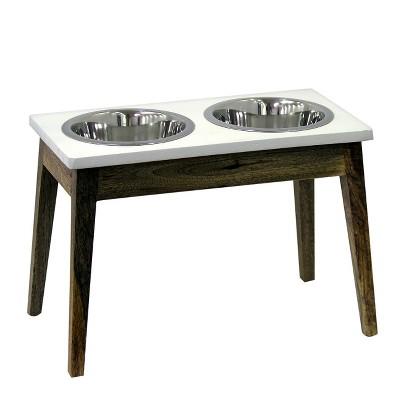 Elevated Dog Feeder With Wooden Stand - Threshold™