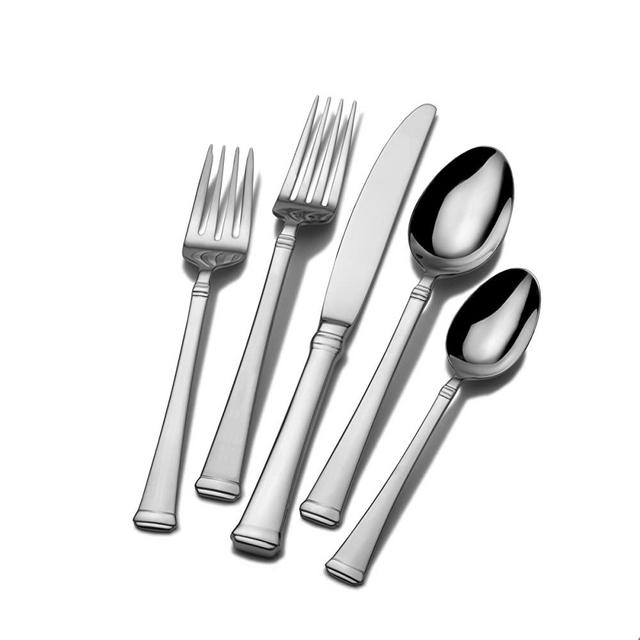 Mikasa Harmony 45-Piece 18/10 Stainless Steel Flatware Set with Serving Utensil Set, Service for 8