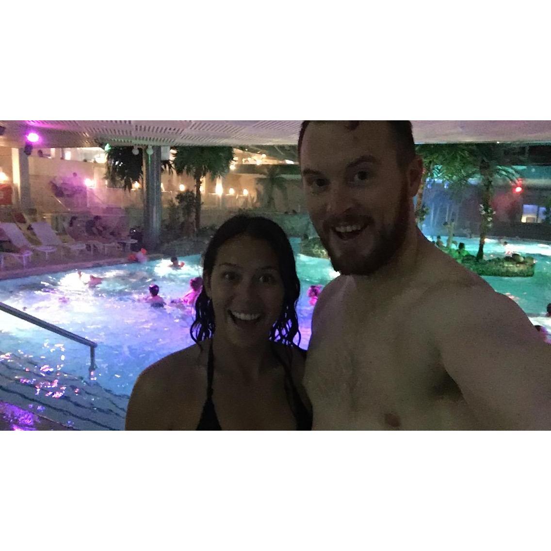 The first international trip visiting Maretie's sister in Germany. Who knew German indoor water parks had night discos complete with a live techno DJ!?