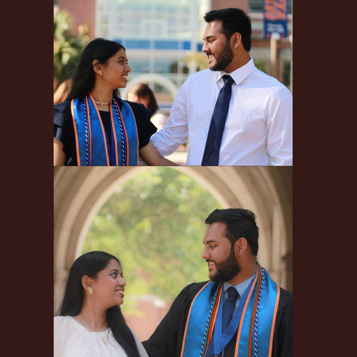 Me at his graduation, him at mine!