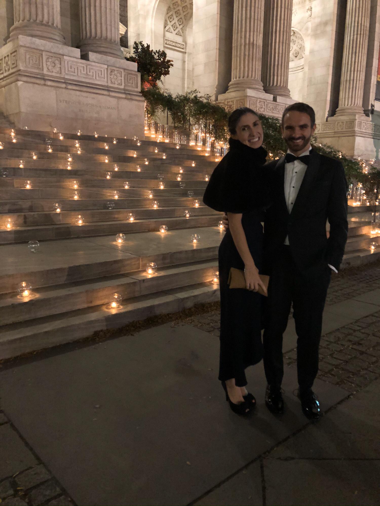 At a wedding at the New York Public Library