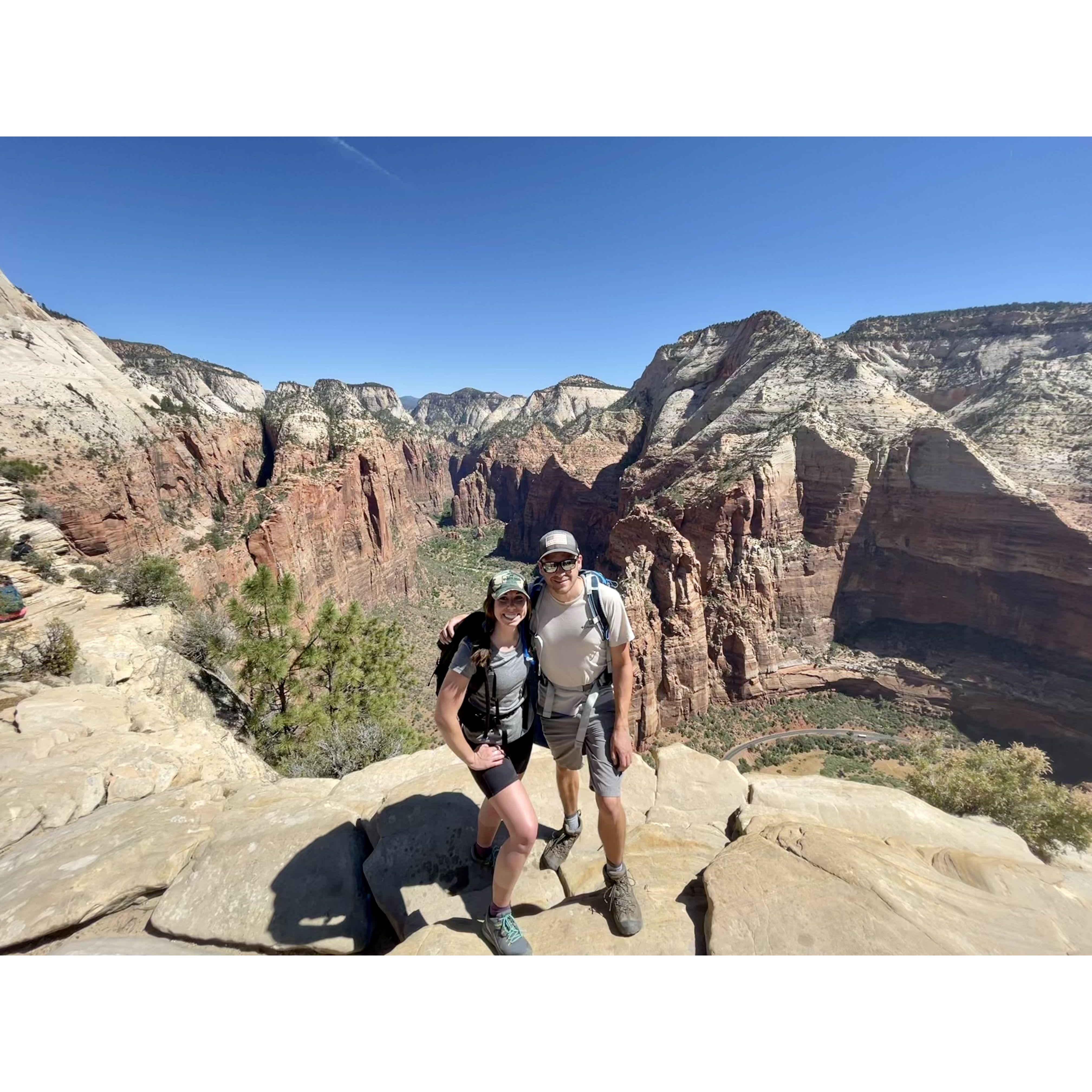 Received permits to do a dream hike, Angels Landing in Zion National Park.