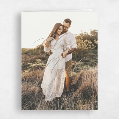 Rich Taupe, Brown Wedding Thank You - Marlow Photo