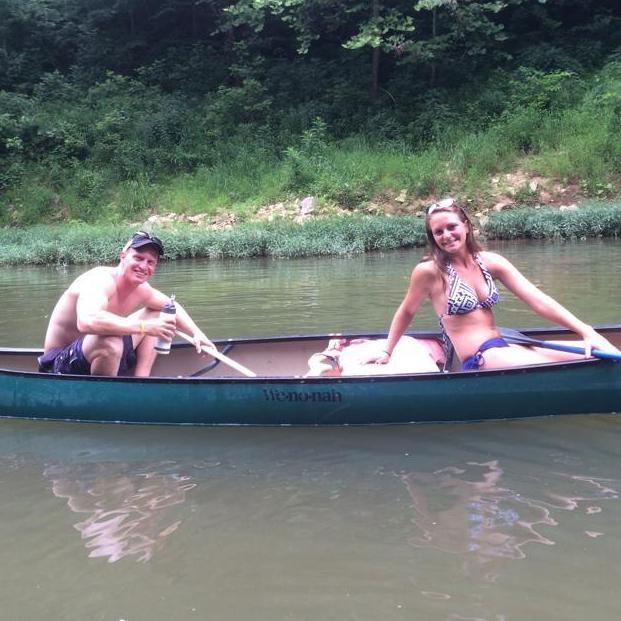 One of our many canoe trips on the Blue River.