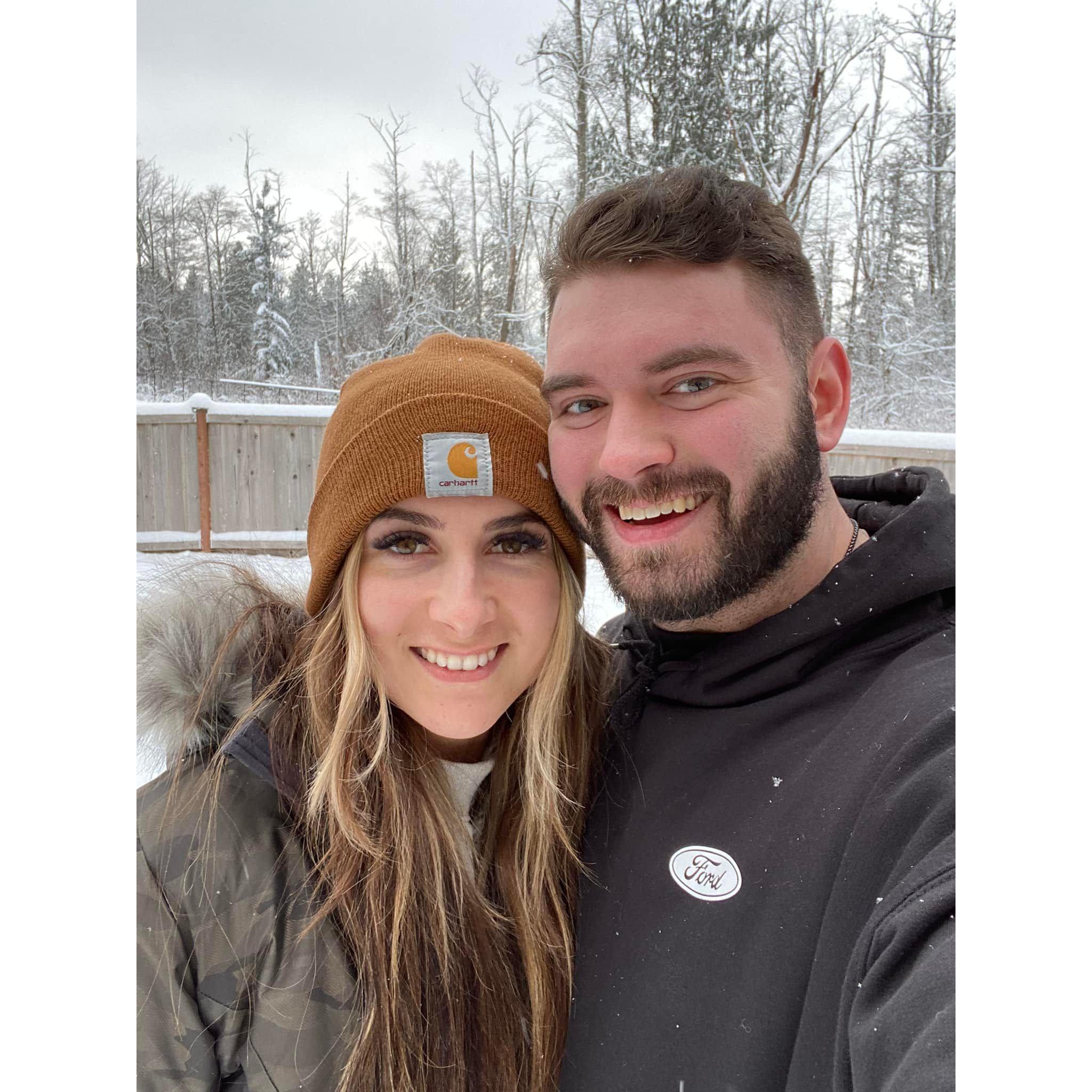 First snow of 2021 together! 