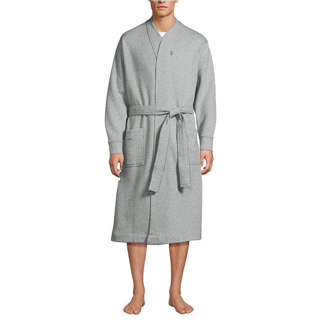 Lands' End Men's Serious Sweats Calf Length Robe