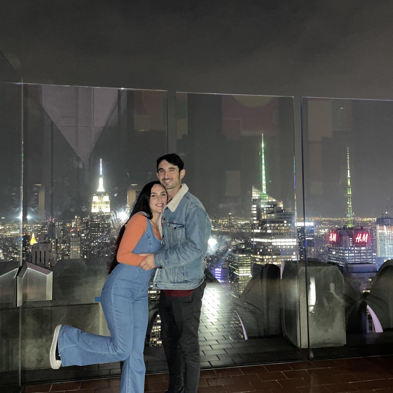 October 2021 - Top of the Rock during our first New York trip together